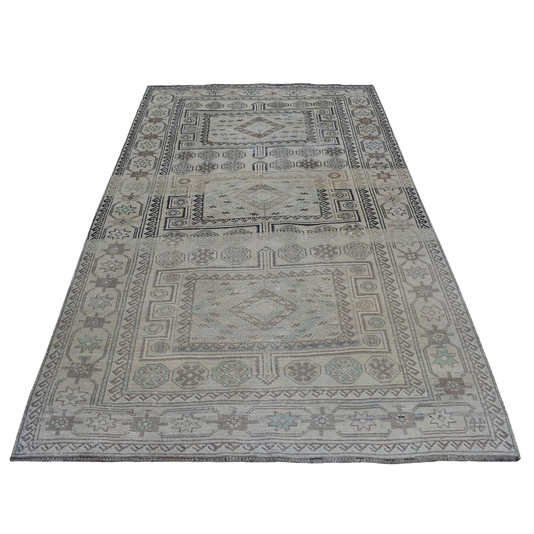 Traditional Wool Hand-Knotted Area Rug 5'2